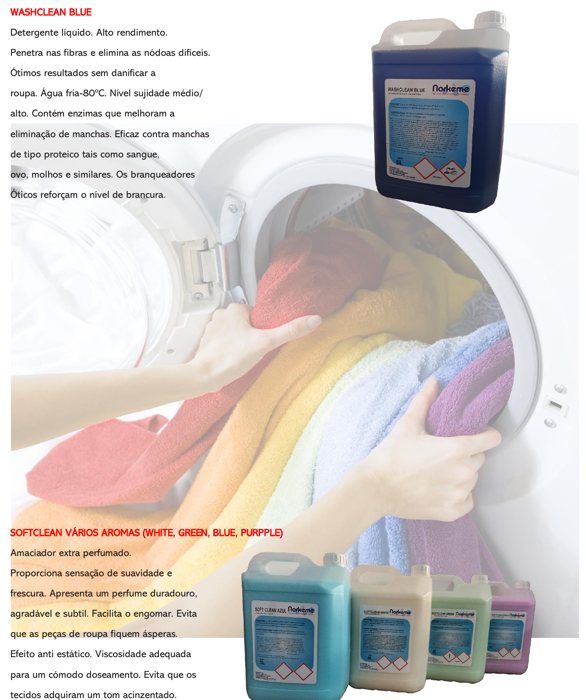 Washclean Blue — detergente de roupa