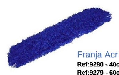 Franja acrílica azul