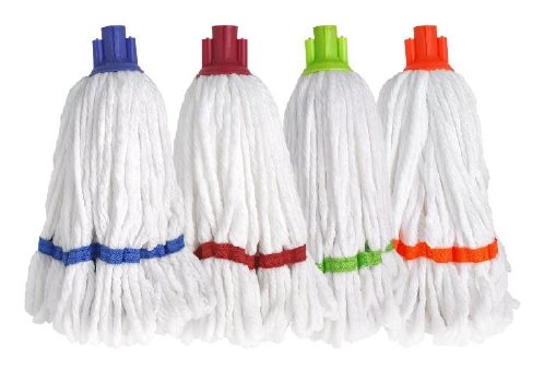 Esfregona de microfibra branca